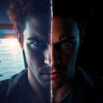 Person viewing email in dark mode with contrast shift