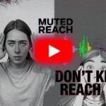 Person reacting to muted soundwave and copyright warning.