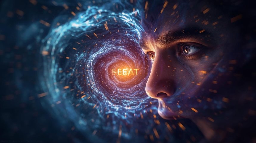 Human hand examining AI-generated data with a magnifying glass, highlighting EEAT's importance in the LLM era for Google rankings.