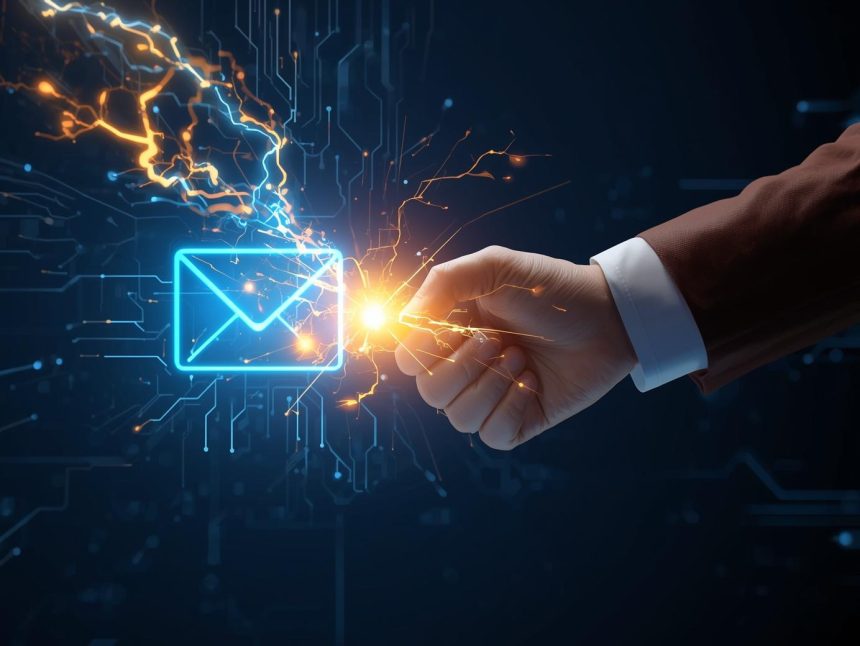 Illustration of email signals guiding sales and marketing alignment