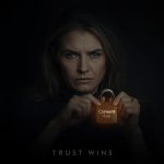 Business professional holding glowing first-party data streams with dramatic lighting, symbolizing SEO personalization.