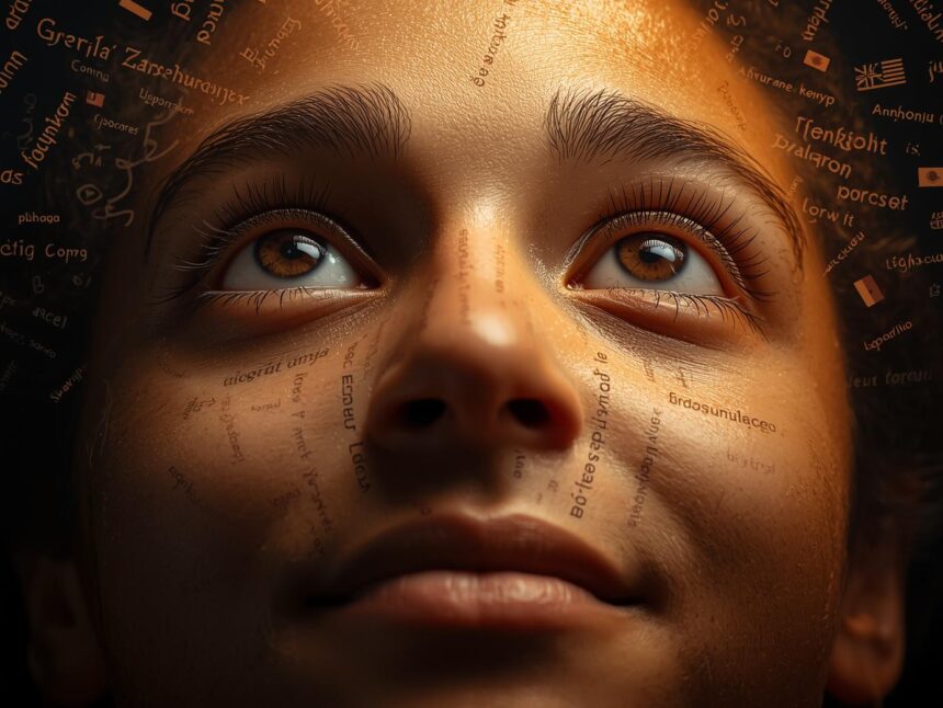 Person understanding content in multiple languages with subtitles.