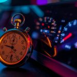 Marketer analyzing Gmail deliverability dashboard with warning spike.