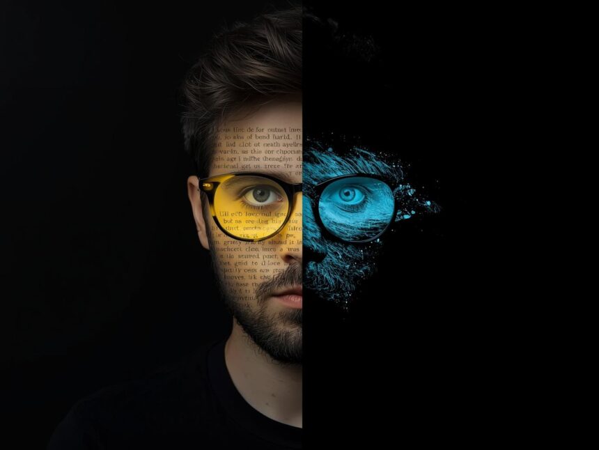 Split image of reader skimming and diving deep into content.