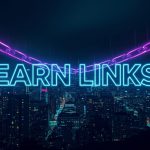 Person amazed by rising data visuals and glowing link chains