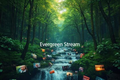 Content creator transforming live videos into digital library icons.