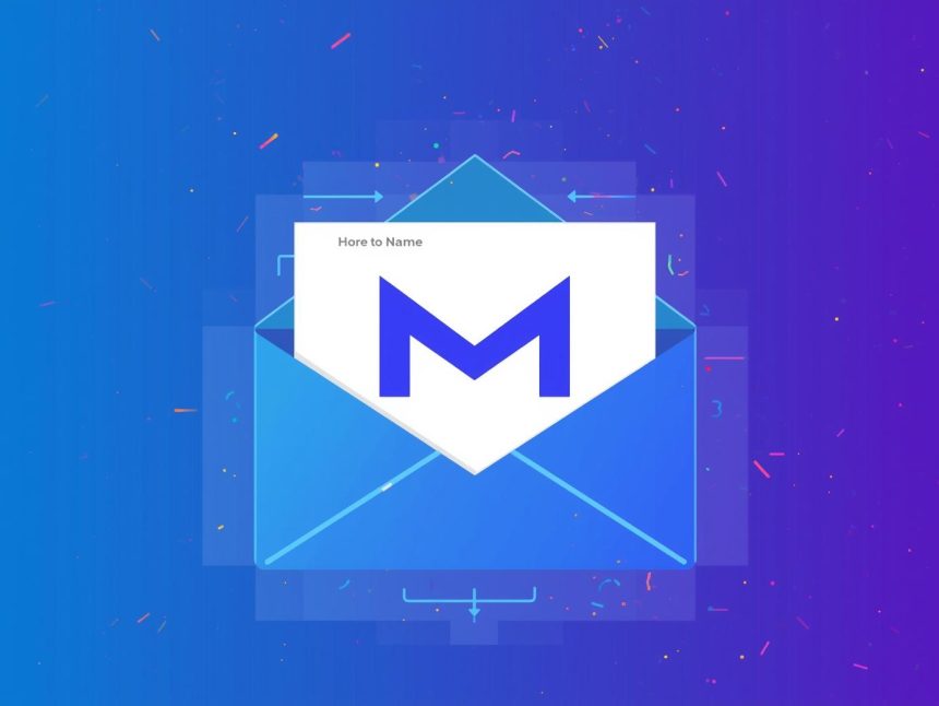 An email inbox showing a brand logo next to a sender in a high-contrast design