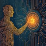 Digital content being scanned by machine eyes