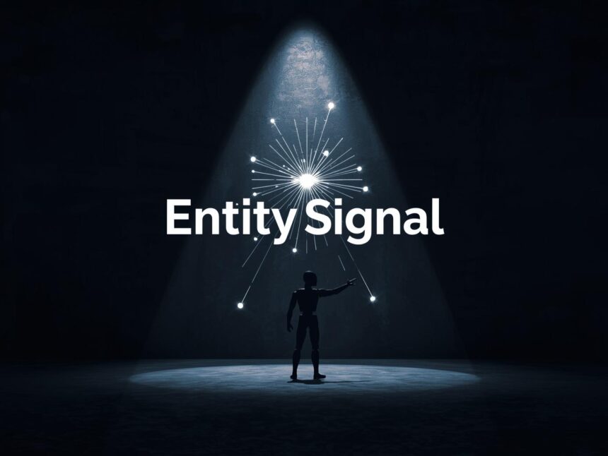 AI highlighting a brand name amidst digital nodes