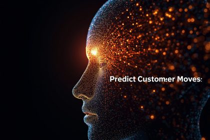 Marketer using AI-powered predictive analytics to anticipate customer needs and future buying behavior.