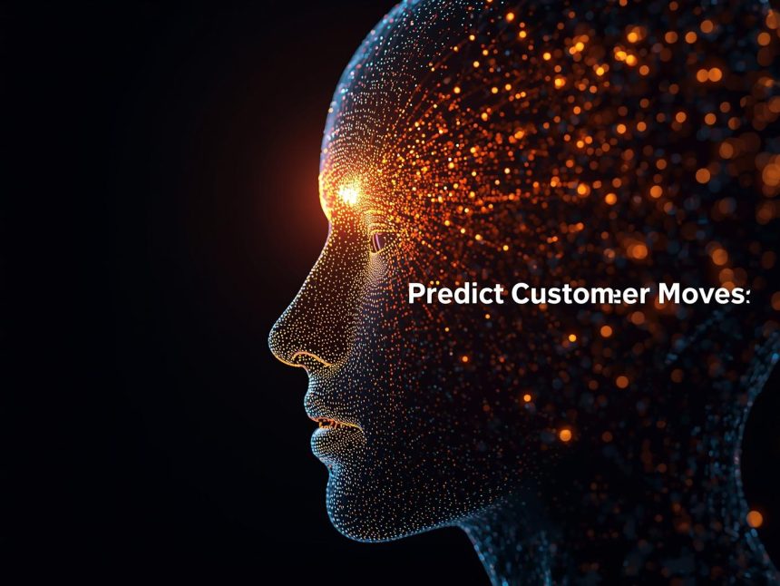 Marketer using AI-powered predictive analytics to anticipate customer needs and future buying behavior.
