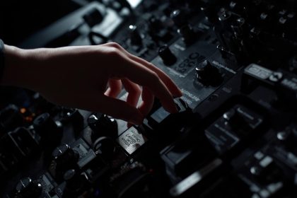 Person analyzing A/B test results on screen with urgency