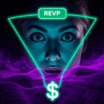 A striking AI-generated image depicting a LinkedIn event funnel with a human hand reaching from a screen to symbolize connection and conversion.