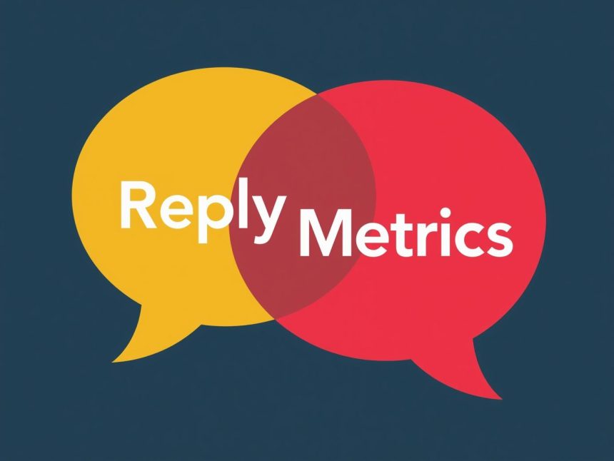 Curious face with upward graph and minimal text ‘Reply Rates