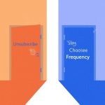 Finger hovering between unsubscribe and stay options