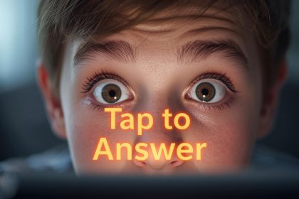 person taking quiz inside email inbox