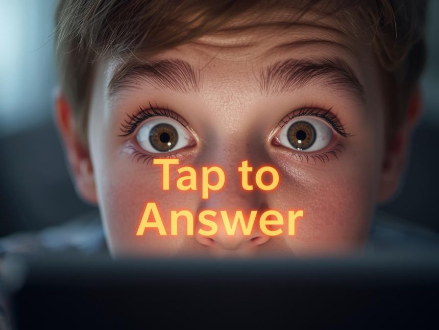 person taking quiz inside email inbox