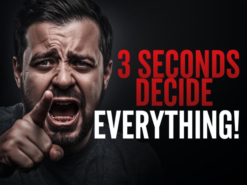 Creator reacting to shocking results in first 3 seconds.