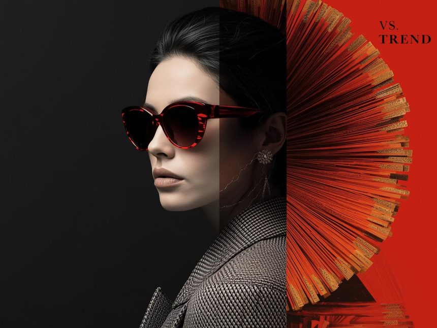 Timeless vs Trend – content strategy visual showing evergreen tree and lightning spark