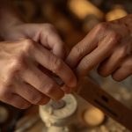 Two hands connecting puzzle pieces labeled with brands