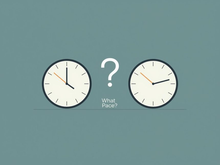 Contemplative face with arrows — selecting the right nurture cadence