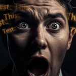 Person with magnifying glass examining email subject lines