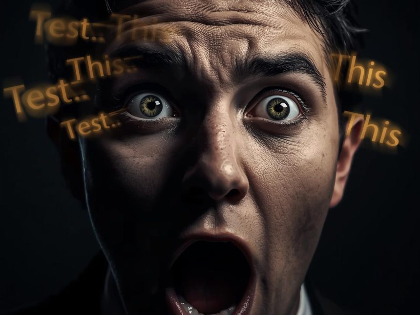 Person with magnifying glass examining email subject lines