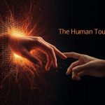 Warm human hand reaching across a screen to connect with another, symbolizing authentic brand humanization in the age of AI.