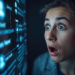 Excited marketer and AI assistant high-fiving in office over chatbot-driven sales funnel