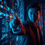 Marketing professional pointing at a dynamic segmentation dashboard with the text “Segment Smarter” — illustrating Behavior-Based Segmentation in action.