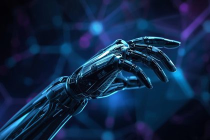 Confident designer testing brand visuals across laptop, tablet, and smartphone screens—symbolizing adaptive branding excellence.