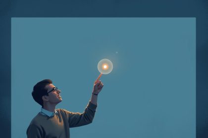 An image showing a surprised, curious face peeking through a keyhole to visualize the "The Trust Secret" of Private Communities