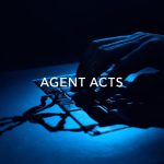 Surprised reaction to a simple, broken chatbot icon revealing a glowing, complex neural network underneath, representing the shift to AI Agents for Customer Service.