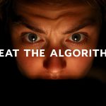 A surprised professional leaning toward a glowing smart speaker as bright voice waves appear, illustrating Voice-Optimized Content for Smart Speakers.