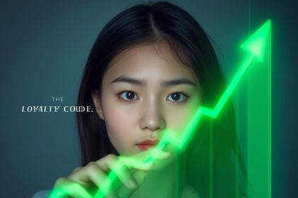 A close-up, hopeful image of a hand interacting with a glowing green Earth hologram above a keyboard, symbolizing the fusion of human intent and AI-Driven Green Marketing.