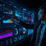 Marketer reviewing unified dashboards where multiple analytics sources merge into one visual interface.