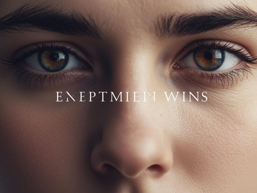 Woman pointing confidently at bold text ‘Empathy Wins’ with bright background, representing customer-centric growth.