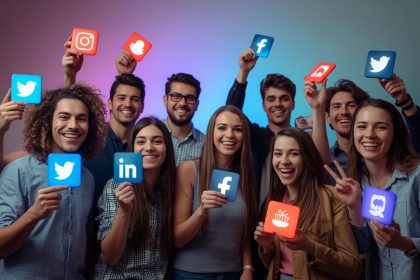 A smiling customer filming a genuine testimonial for their favorite brand, representing ambassador programs that turn fans into marketers.