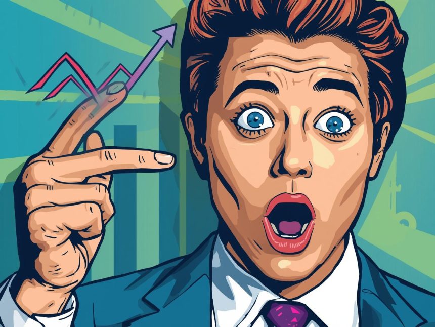 A marketing manager leans forward excitedly at illuminated laptop, rocket icon rising behind, illustrating “Agile Marketing Frameworks for High-Velocity Growth”.