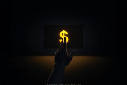 Surprised, intensely focused eye reflecting a complex glowing circuit board, symbolizing AI optimization for High-Ticket Affiliate Programs.