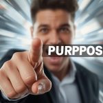 Entrepreneur smiling with laptop showing ‘Ethical Brand Positioning’ word-cloud and rising graph in bold colors