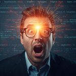 Friendly, empathetic AI avatar on a glowing screen showing deep connection to represent Personalized AI Narratives.