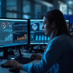 Digital marketer smiling while Google and TikTok logos merge in the background, symbolizing Social SEO convergence.