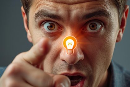 Person writing a brand story in notebook contrasted with a corporate graph scene, highlighting CSR storytelling for conscious consumers.