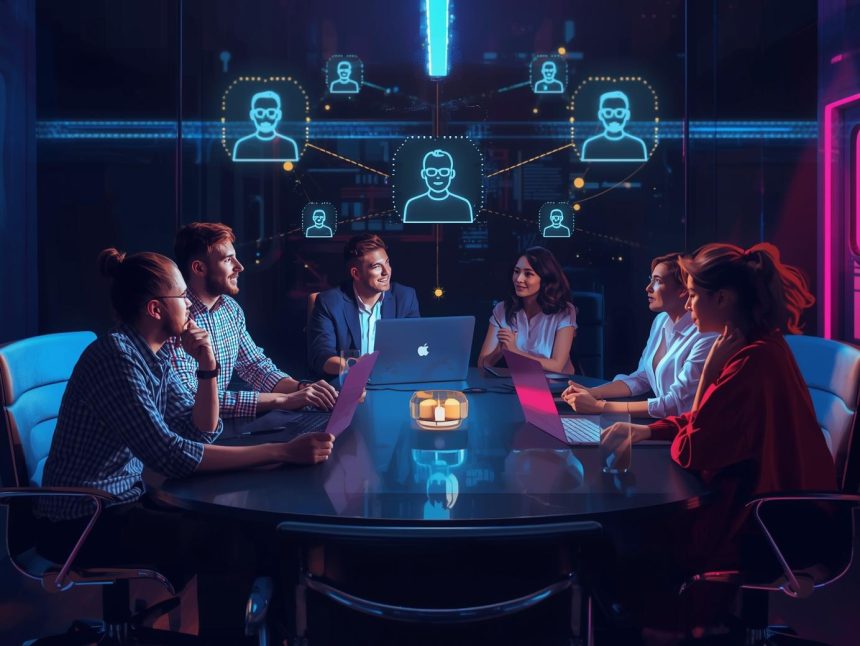 Marketer smiling while engaging with an active digital group