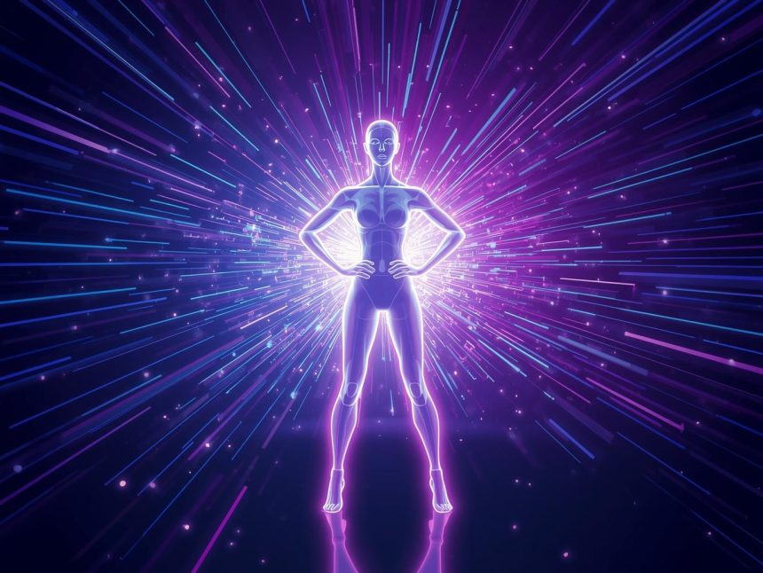 Smiling shopper trying virtual glasses through phone AR app under bright lighting, symbolizing confidence in AR try-on experiences.