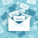 Marketer looking surprised at inbox analytics showing repeat purchases, highlighting email & CRM for high-frequency shoppers.