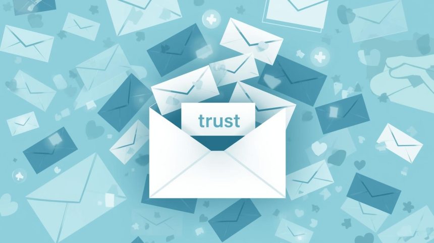 Marketer looking surprised at inbox analytics showing repeat purchases, highlighting email & CRM for high-frequency shoppers.