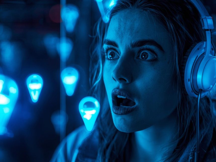 A surprised marketer looking at digital map pins transforming into AI agents, highlighting The New Local Marketing Stack.