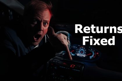 E-commerce manager reacting with surprise